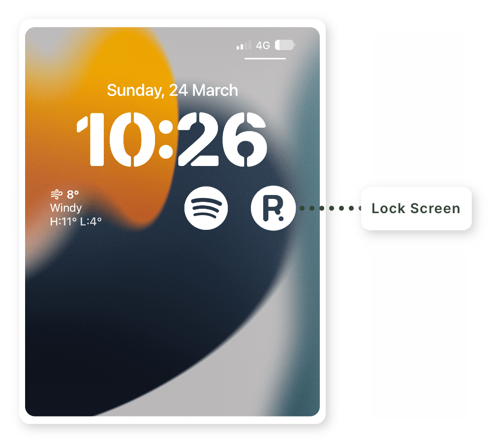 iOS Lock Screen Widget